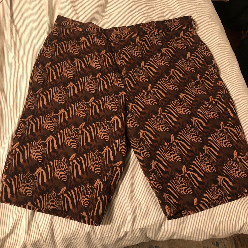 Gitman Bros x Opening Ceremony zebra shorts